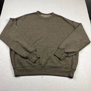 Goodlife Brown French Terry Crewneck Sweatshirt Relaxed Casual Pullover USA M